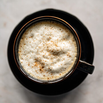 Cappuccino with cinnamon